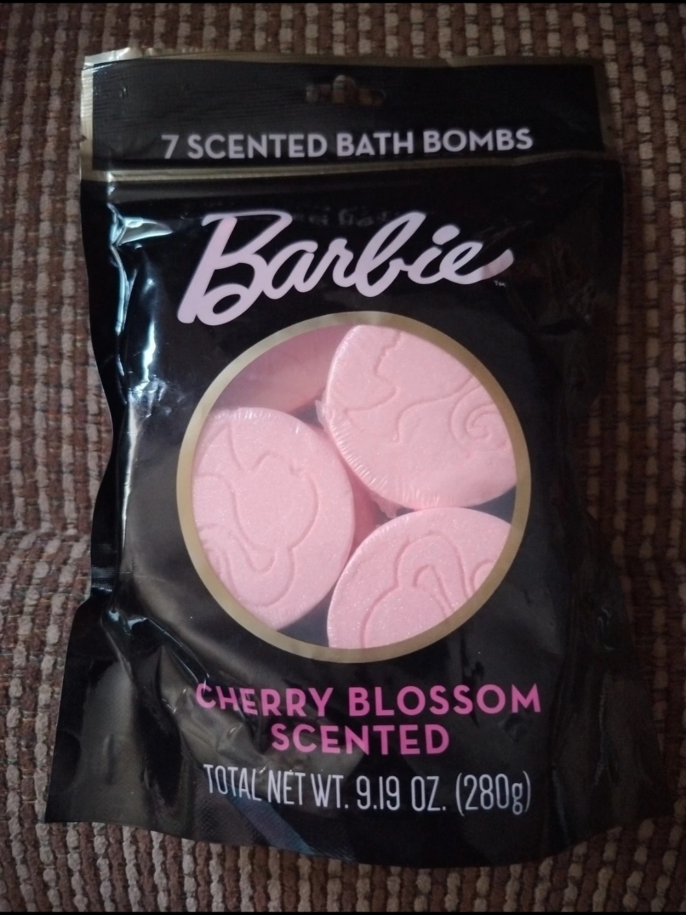 Barbie Pink Cherry Blossom Scented Bath Bombs - 7 Pack